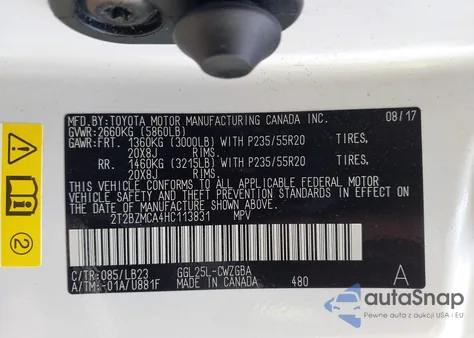 2017 Lexus Rx 350 из США, поврежденный, VIN 2T2BZMCA4HC113831